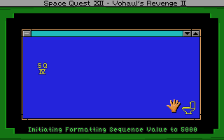 Space Quest IV: Roger Wilco and the Time Rippers (DOS) screenshot: Flushing the game down the toilet? Seriously? Why?!..