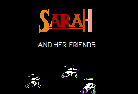 Sarah and her Friends (Apple II) screenshot: Title Screen