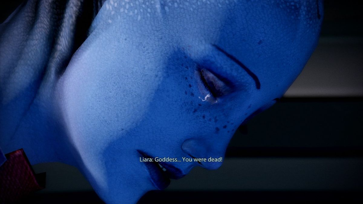 Mass Effect 2 (PlayStation 3) screenshot: Lair of the Shadow Broker - Liara is afraid to go through the pain of losing you again