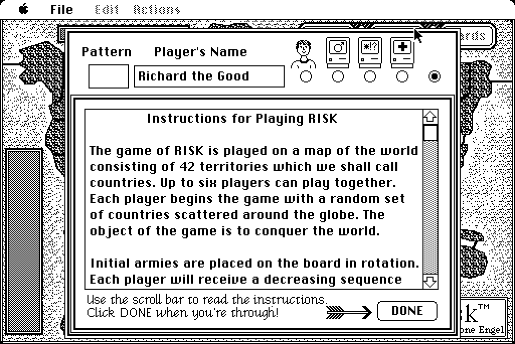 Risk! (Macintosh) screenshot: About Dialog