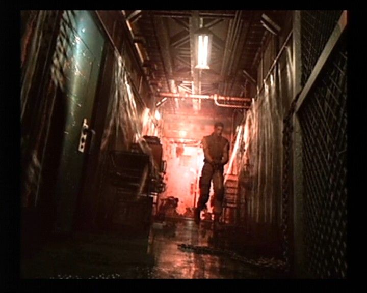 Resident Evil (GameCube) screenshot: Chris Scenario - Hard to believe, but extremely detailed and dynamic in-game situation such as this is a regular phenomenon