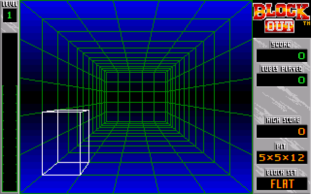 Blockout (Amiga) screenshot: First Block