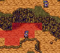 Canon: Legends of the New Gods (Genesis) screenshot: Mountain battle. Enemy turn