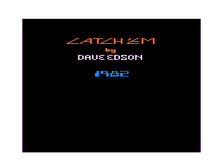 Catch 'Em (TRS-80 CoCo) screenshot: Title screen