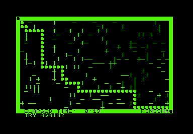 Course (Commodore PET/CBM) screenshot: Finished