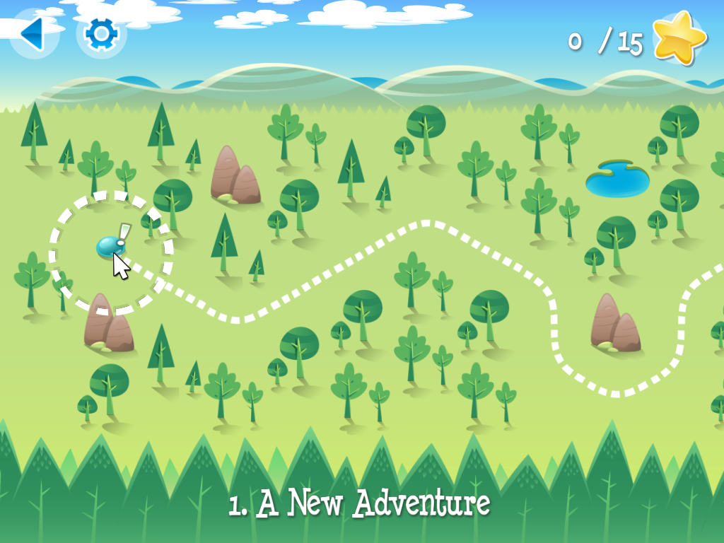 Joining Hands 2 (Windows) screenshot: The map. I am in the chapter called 'A New Adventure'.