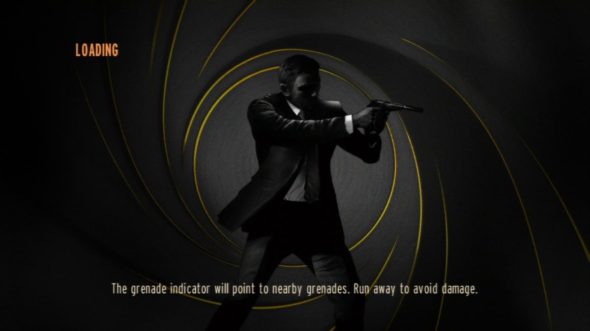 GoldenEye 007: Reloaded (PlayStation 3) screenshot: The loading screen displays random game tips.