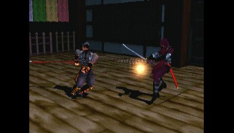 Bushido Blade 2 (PSP) screenshot: Spinning attack with the spear