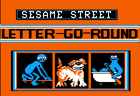 Sesame Street: Letter-Go-Round (Apple II) screenshot: Title Screen