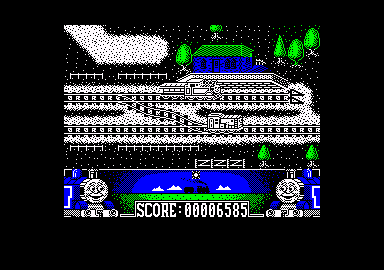 Thomas the Tank Engine & Friends (Amstrad CPC) screenshot: "Toby. Well, let's say, he's square."