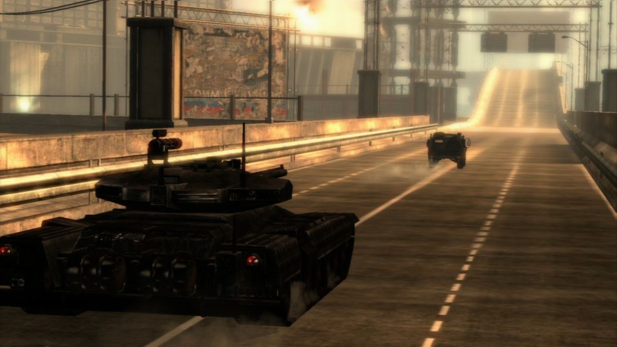 GoldenEye 007: Reloaded (PlayStation 3) screenshot: Terror on the highway