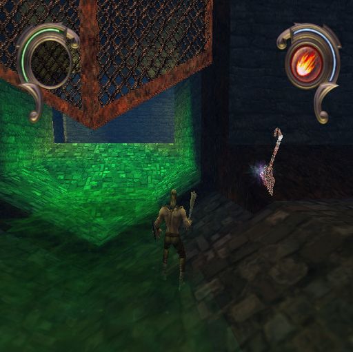 Warriors of Might and Magic (PlayStation 2) screenshot: Out of the pit and into some monumental corridors