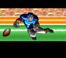 Tecmo Super Bowl (SNES) screenshot: A very cool feature are those little cut-scenes that occur within a game