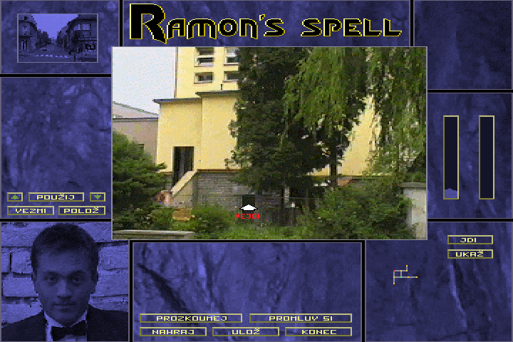 Ramonovo Kouzlo (DOS) screenshot: Entrance to the boiler room