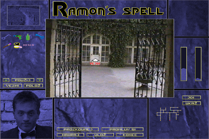 Ramonovo Kouzlo (DOS) screenshot: Entrance to the castle