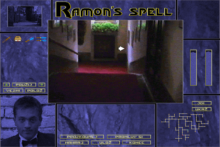 Ramonovo Kouzlo (DOS) screenshot: Looks like there is a new secret passage