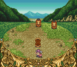 Bakumatsu Kōrinden: Oni (SNES) screenshot: Monsters attack!