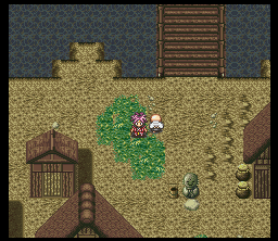 Bakumatsu Kōrinden: Oni (SNES) screenshot: In a remote village