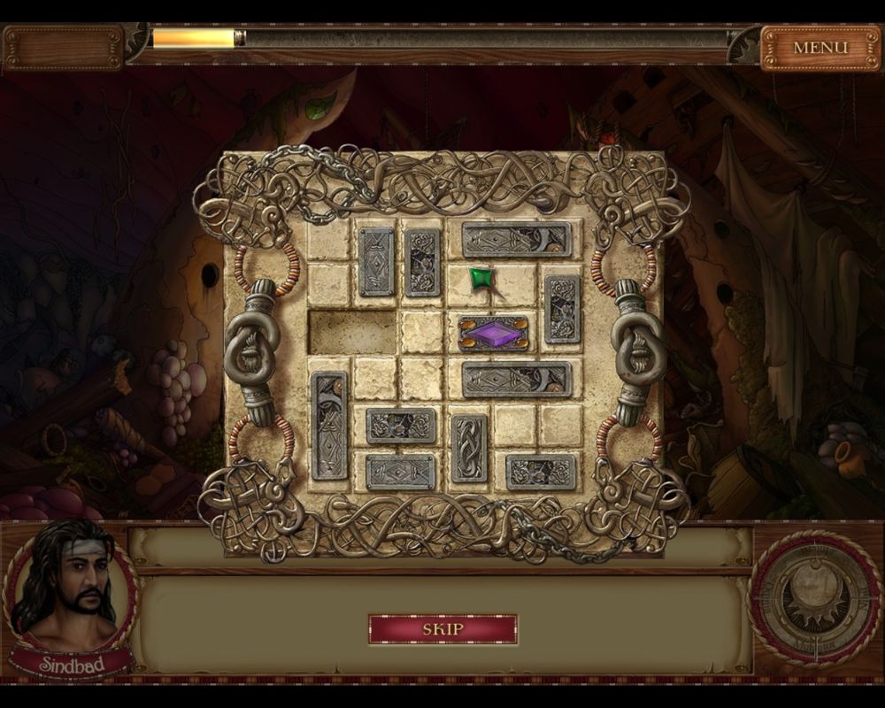 1001 Nights: The Adventures of Sindbad (Macintosh) screenshot: Chest tile mini game