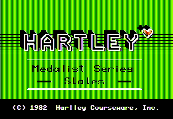 Medalist Series: States (Apple II) screenshot: Title Screen