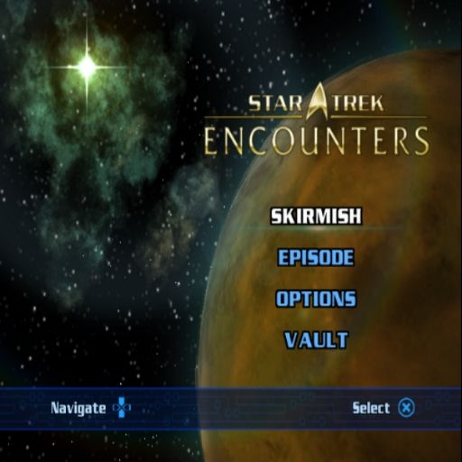 Star Trek: Encounters (PlayStation 2) screenshot: Main Menu