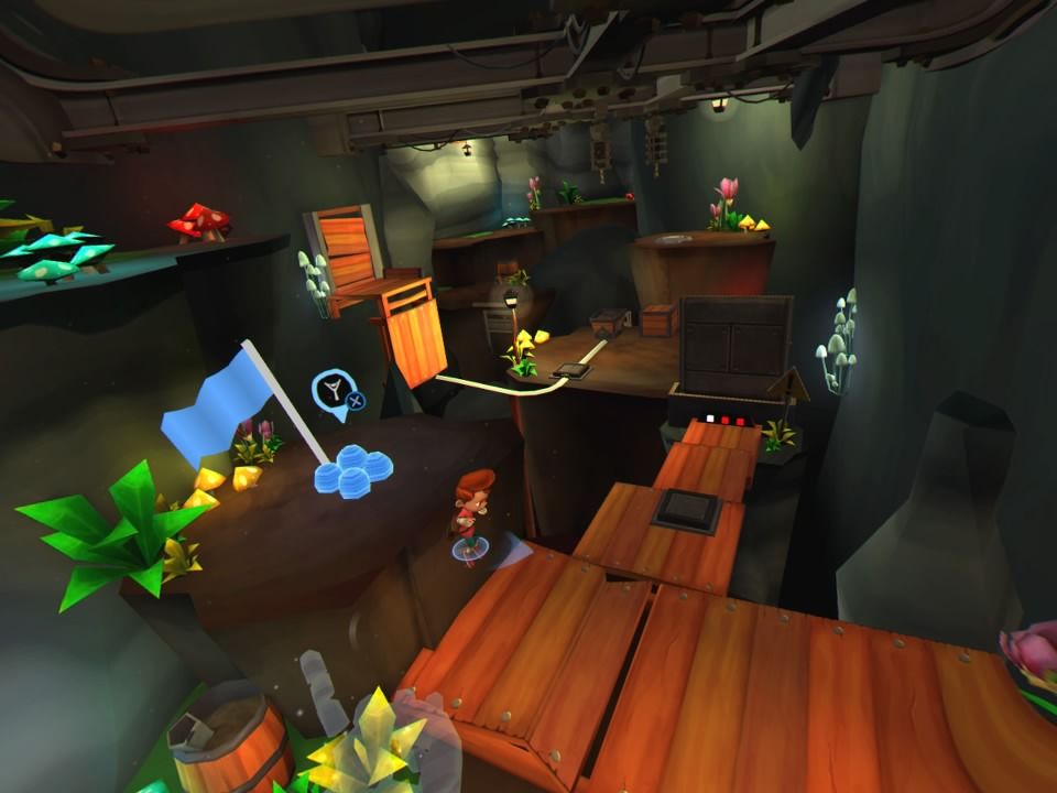 Along Together (PlayStation 4) screenshot: Entering the mines