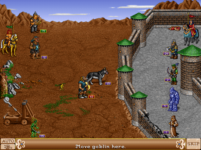 Heroes of Might and Magic II: The Price of Loyalty (Windows) screenshot: Assault on the enemy castle