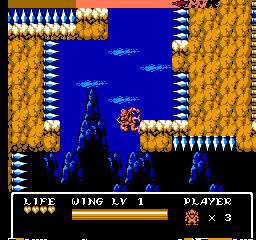 Gargoyle's Quest II (NES) screenshot: There are spikes everywhere!