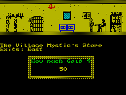 Mindstone (ZX Spectrum) screenshot: Haggling