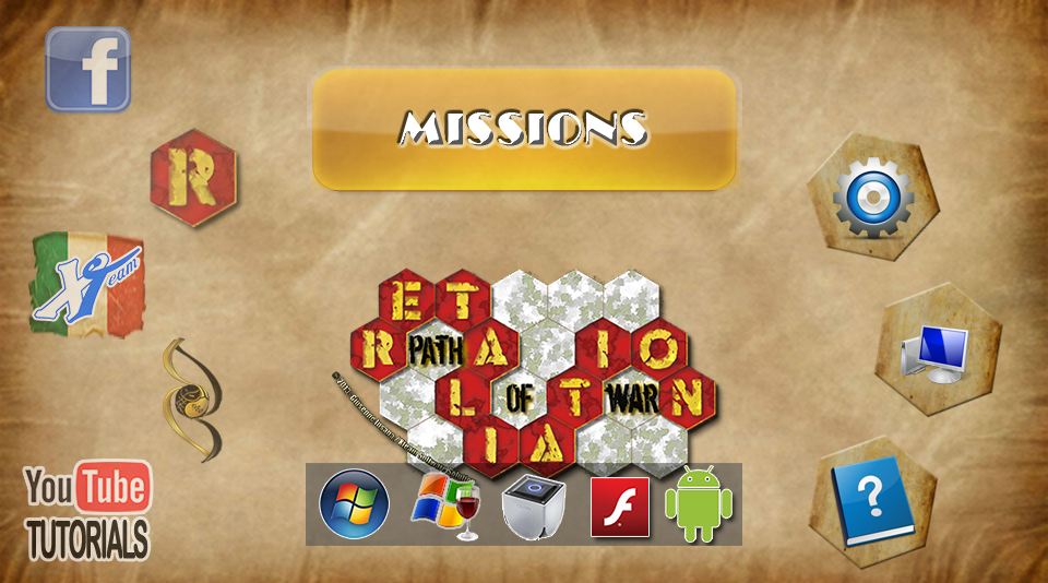 Retaliation: Path of War (Browser) screenshot: Main menu