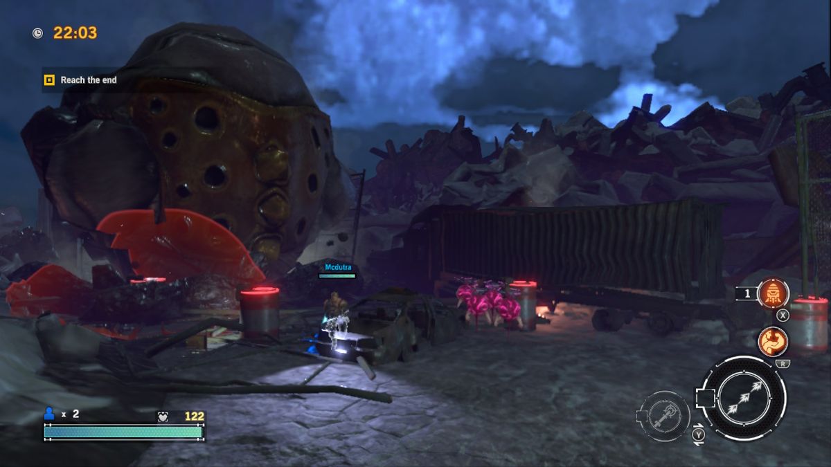 Contra: Rogue Corps (Nintendo Switch) screenshot: Sometimes, run is the best choice!