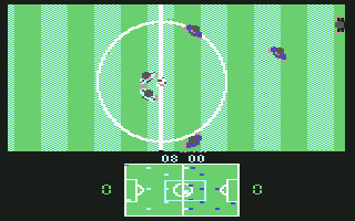 European Football Champ (Commodore 64) screenshot: Ready for kick-off