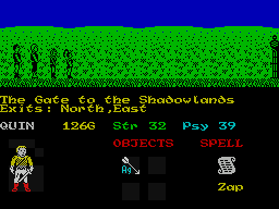 Mindstone (ZX Spectrum) screenshot: Sounds ominous