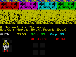 Mindstone (ZX Spectrum) screenshot: An outdoor location