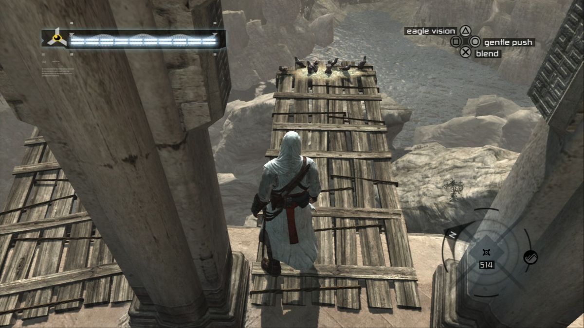 Assassin's Creed (PlayStation 3) screenshot: Escape route through the back of the fortress