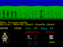 Mindstone (ZX Spectrum) screenshot: Cross? It looks quite calm to me