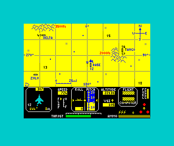 Fighter Pilot (ZX Spectrum) screenshot: The map