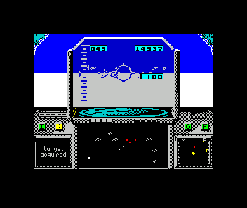 Strike Force Harrier (ZX Spectrum) screenshot: The combat practice