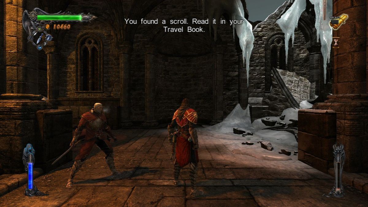 Castlevania: Lords of Shadow (PlayStation 3) screenshot: Teaming up with a fellow traveler
