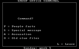 Snooper Troops (DOS) screenshot: At the office