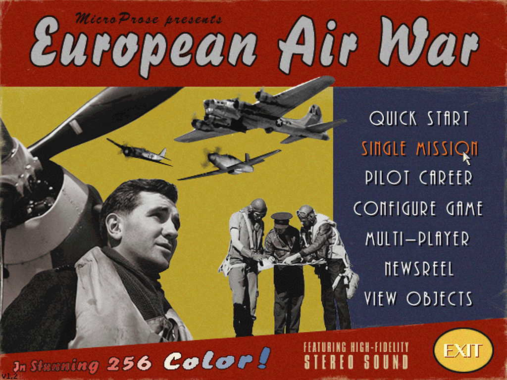 European Air War (Windows) screenshot: Main menu