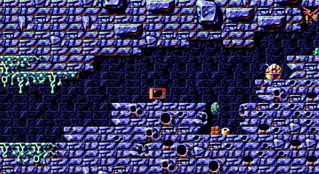 Magic Pockets (DOS) screenshot: ... gives you a better overview. (EGA card)