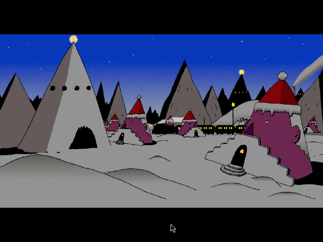 Amusement Planet Phantasmagoria (Macintosh) screenshot: Train passing through.