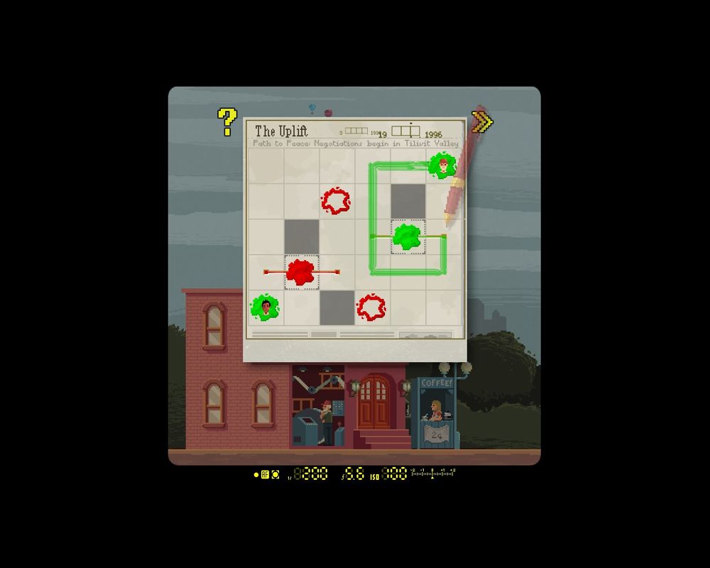 Photographs (Windows) screenshot: But challenges appear in the form of blood spots, erasers trying to get rid of your good vibes and other things. Also, I think the latest patch had the date of the paper buggered up.