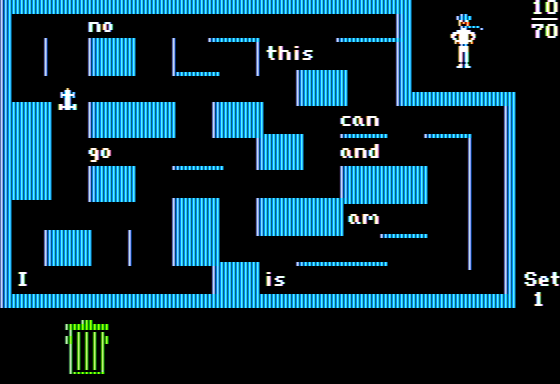 Fay's Word Rally (Apple II) screenshot: Find the Word