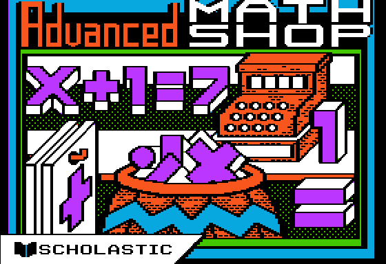 Advanced Math Shop (Apple II) screenshot: Title Screen