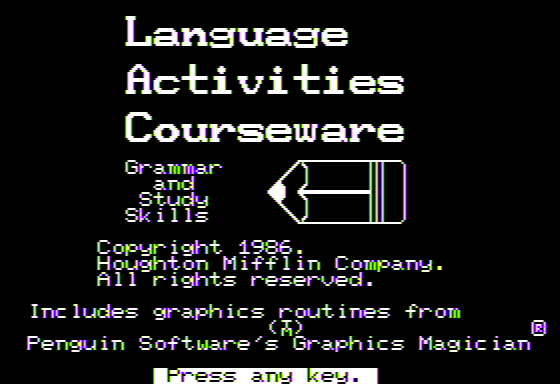Don't Quote Me & Adjective Scramble (Apple II) screenshot: Introduction