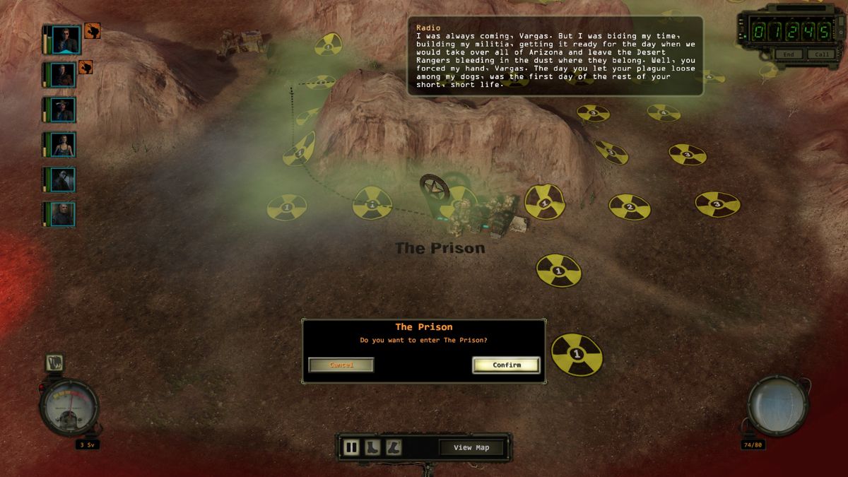 Wasteland 2: Director's Cut (Windows) screenshot: Traversing the map