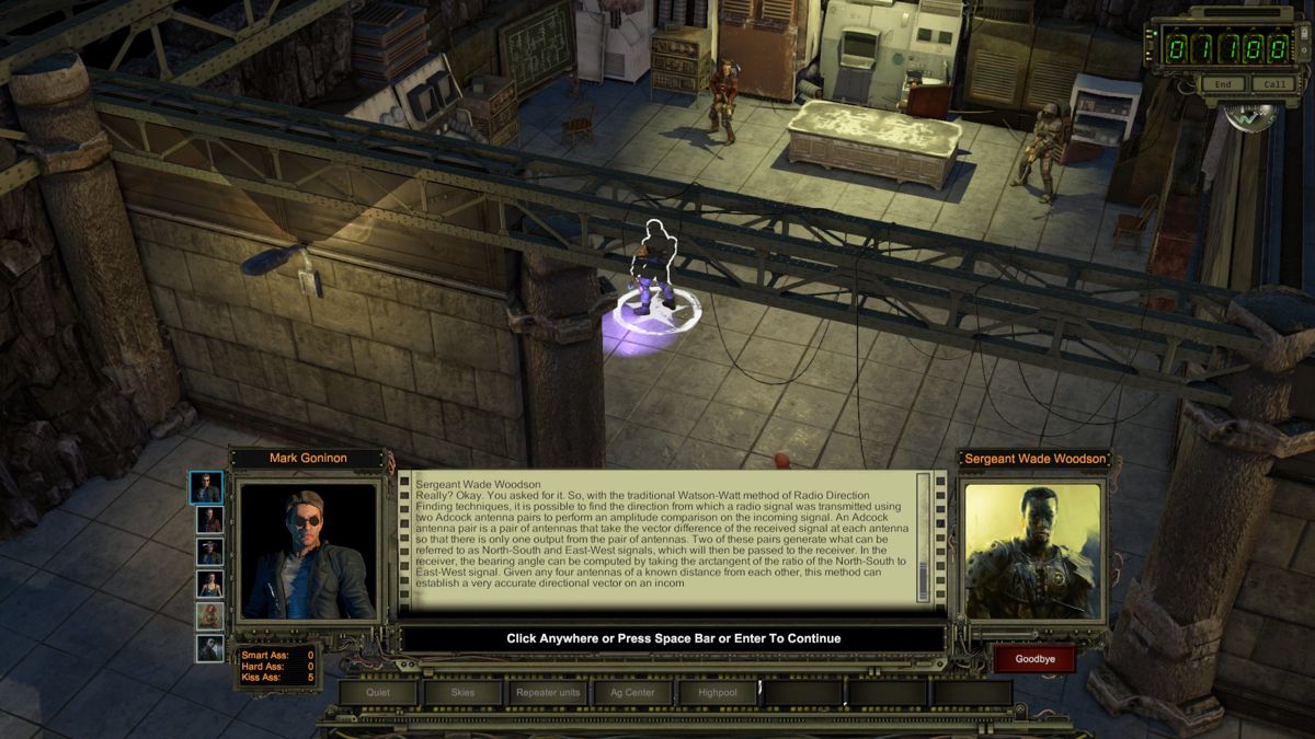 Wasteland 2: Director's Cut (Windows) screenshot: You asked for an explanation.