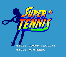 Super Tennis (SNES) screenshot: Title screen